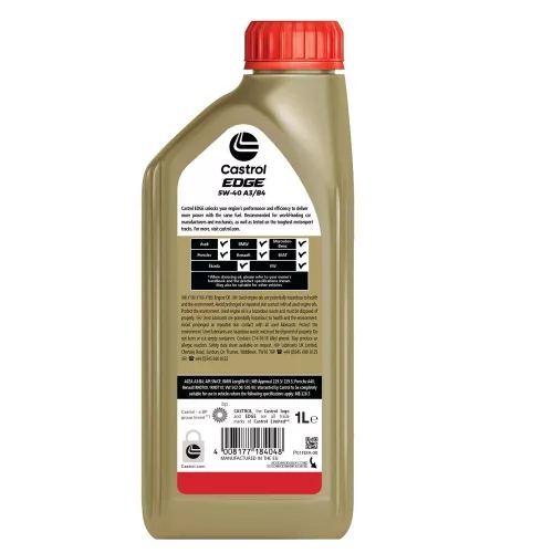 Castrol Edge A3/B4 5W-40 motorolaj 1L