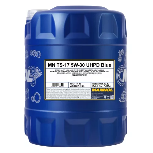 Mannol TS-17 UHPD Blue 5W-30 teherautó motorolaj 20L