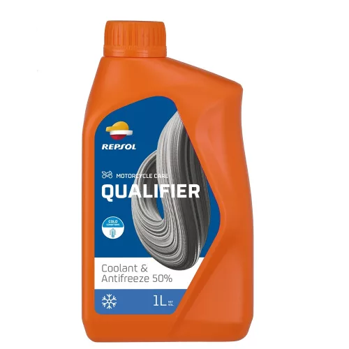 Repsol Qualifier Coolant Antifreeze OAT 50% készrekevert motorkerékpár hűtőfolyadék 1L