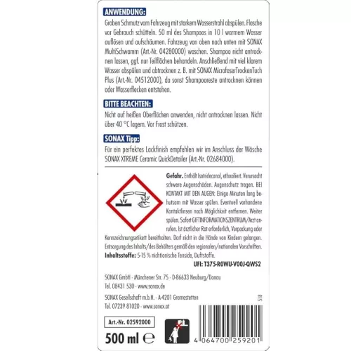 Sonax Xtreme Kerámiás aktív autósampon 500ml