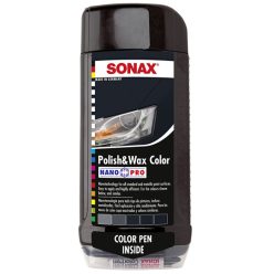 Sonax Polír és wax nano fekete 500ml