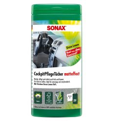   Sonax Műszerfalápoló kendő matt hatás Green Lemon 25db-os