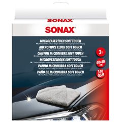   Sonax Mikroszálas puha tapintású törlőkendő 40x40cm 340GSM 3db-os csomag
