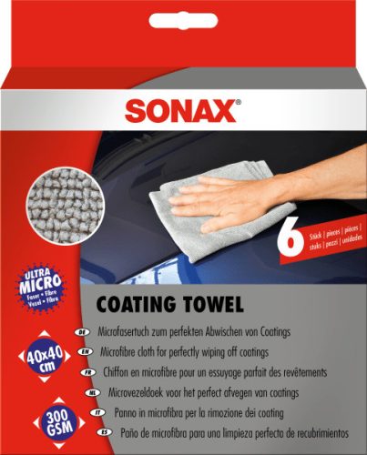 Sonax Mikroszálas bevonat törlőkendő 40x40cm 300GSM 6db-os csomag