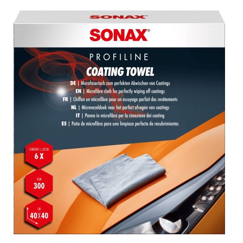 Sonax Mikroszálas bevonat törlőkendő 40x40cm 300GSM 6db-os csomag