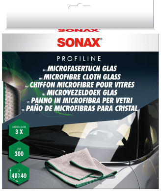 Sonax Profiline mikroszálas üvegtisztító 40x40cm kendő 3db-os csomag