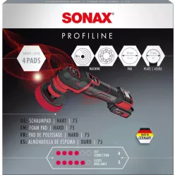   Sonax SchaumPad hart Polírozó szivacs piros kemény 75mm (rotációs)
