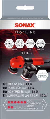 Sonax Hibrid gyapjú korong 80mm 2 db-os