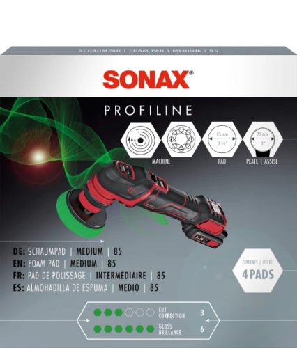 Sonax polírozó szivacs zöld 85 4 db-os