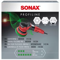   Sonax ExzenterPad medium Polírozó szivacs zöld közepes keménységű 143mm (excenteres) 15db-os karton 