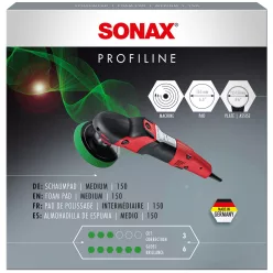   Sonax ExzenterPad medium Polírozó szivacs zöld közepes keménységű 165mm (excenteres) 