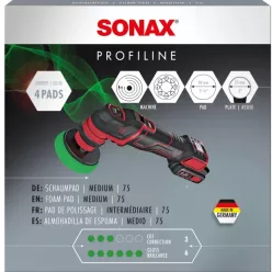   Sonax ExzenterPad medium Polírozó szivacs zöld közepes keménységű 75mm (excenteres)