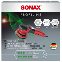   Sonax ExzenterPad medium Polírozó szivacs zöld közepes keménységű 125mm (excenteres)