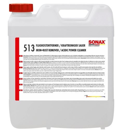 Sonax 513 Repülőrozsda eltávolító - savbázisú ipari tisztószer 10L