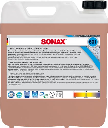 Sonax 601 Wax Briliáns gépi viasz 10L